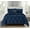 Midnight Navy, variant on Elegant Comfort 10pc Bedding-in-a-Bag Infinity Design Comforter Set, Ultra Soft Bed Set Featuring Decorative Pillows and Fitted Sheet , Storage Pockets, Infinity Comforter, Full/Queen, Opal White