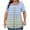 #0-Light Blue, variant on Rvkxad Summer Shirts for Women Under $5 Plus Size Short Sleeve Square Neck Shirts Business Casual Striped Blouses Pleated T-shirt Tops Mom Gift Wine XL