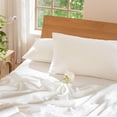 thumbnail image 3 of MooMee Pillowcases 100% Washed Cotton Linen Like Textured Envelope Closure Set of 2 (Off White, King), 3 of 4
