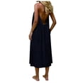 thumbnail image 6 of vigerkar Backless Dresses for Women Open Back Halter Maxi Dress Sleeveless Long Lounge Dress Spring Lounge Dresses (Black, M), 6 of 7