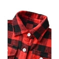 thumbnail image 3 of Gureui Toddler Kids Baby Boys Autumn Winter Casual Shirts Coat Plaid Turn-Down Collar Long Sleeve Button-Down Jackets with Pockets Outerwear, 3 of 8