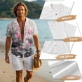 thumbnail image 6 of FOR U DESIGNS Ink Lotus Print Couple Matching Outfit Set Chinese Style Couple Outfits Linen-Style Mens Button Down Shirt Sleeveless Women Long Dress, 6 of 7