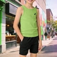 thumbnail image 2 of Tigivemen Boys T Shirts Sleeveless Sports Tank Tops for Toddler Boy Casual Summer Clothes Cartoon Printed Tanks Green Size 18-24 Months, 2 of 7