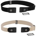thumbnail image 1 of Pack de 2 cinturones ajustables sin hebilla para mujer o hombre, cinturón elástico invisible para pantalones vaqueros, 1 of 7