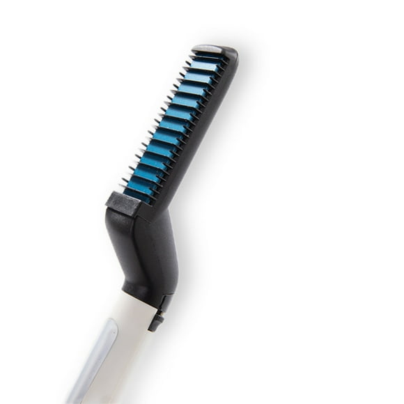 Injueey Cepillo de pelo portátil para hombres, alisador de barba, Mini rizador, cepillo de pelo, salón de estilismo multifuncional, herramientas de Electrodomésticos enchufe de EE. UU. Injueey HA022514-02B