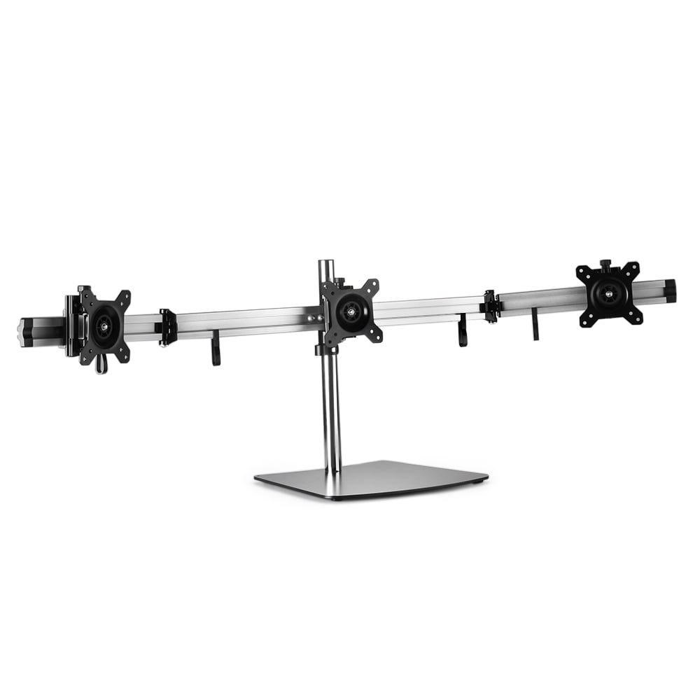 Triple Monitor Stand - Freestanding LCD Computer Screen Desk Mount ...