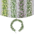 thumbnail image 2 of 6Ft Spring Flower Garland ,Artificial Greenery Garland for Mantle Decoration Indoor Door Porch Window Wall Farmhouse Home Wedding Decor Harlik, 2 of 9
