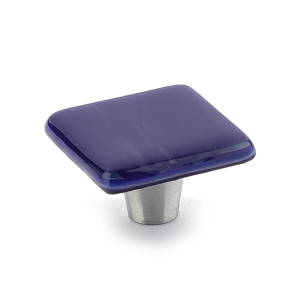 Schaub And Company 34 Ice 1-1/2" Modern Designer Glass Square Glam Luxury Cabinet Knob