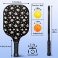 thumbnail image 4 of Pickleball Paddles Set,Pioneer Flower Floral Print Pattern Fiberglass Surface Pickleball Racket Set with 2 Indoor Outdoor Pickleball Balls and Pickleball Bag,Pickle-ball Equipment, 4 of 6