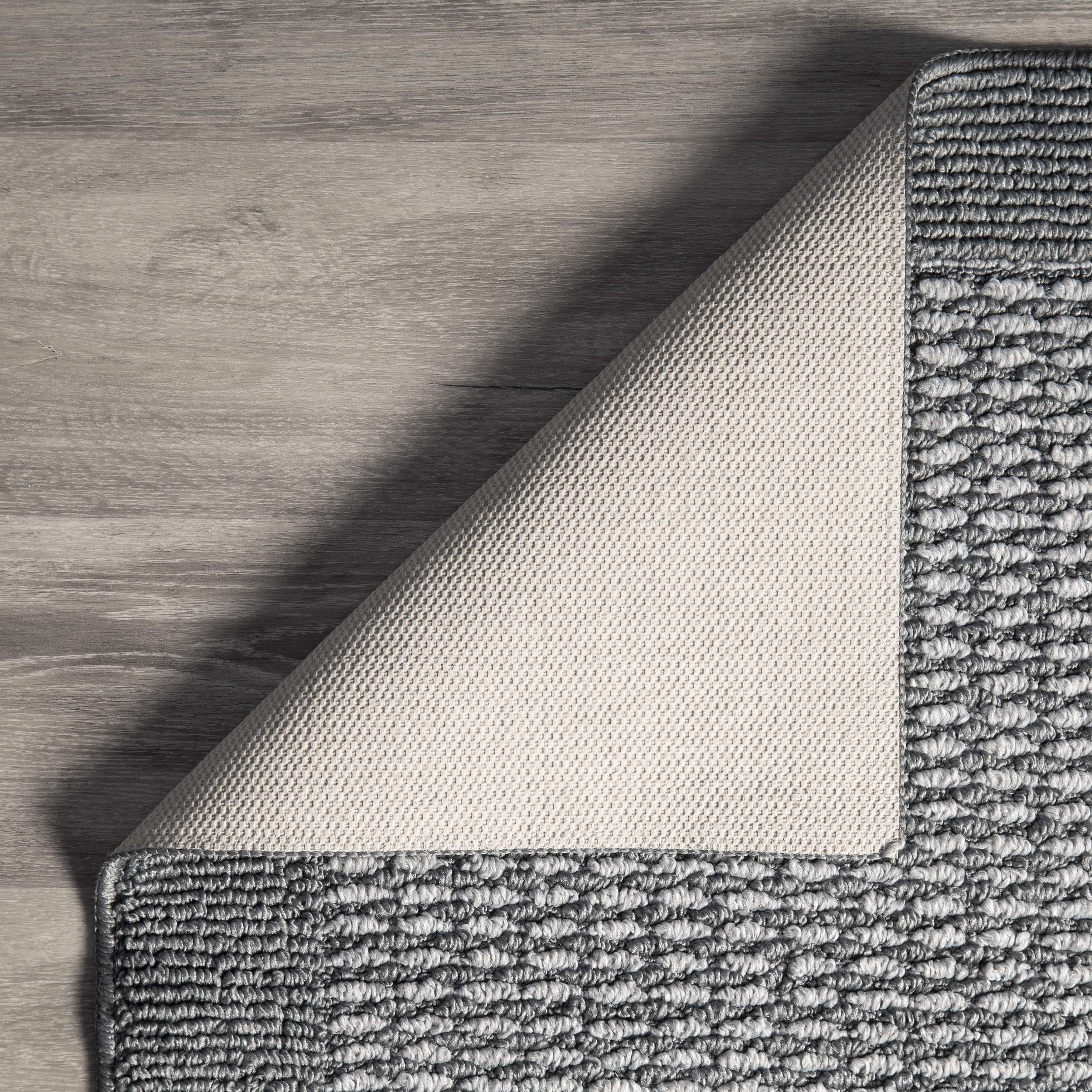 Mainstays Farmhouse Faux Sisal Olefin Gray Border Indoor Area Rug, 5' x 7'