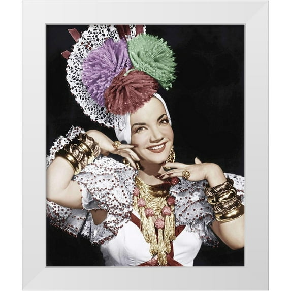 Hollywood Photo Archive 12x14 White Modern Wood Framed Museum Art Print Titled - Carmen Miranda