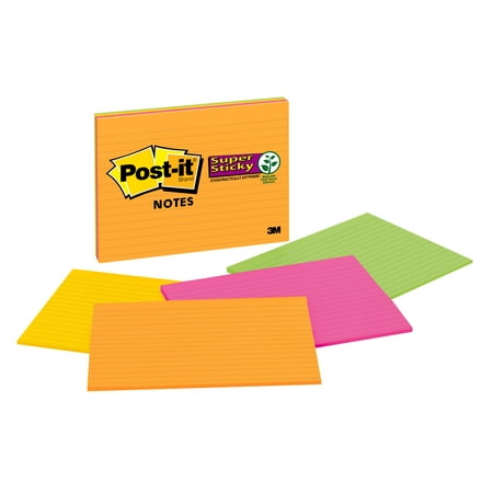 Post-it Super Sticky Lined Meeting Notes Pads, 4 / Pack, (Best Way To Take Meeting Notes)