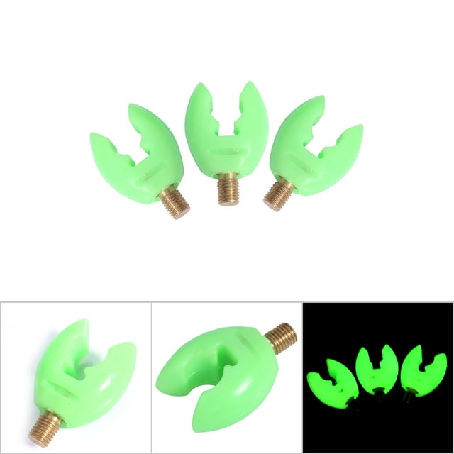 Soporte 3pcs Golw En Bandeo De Pesca De Plástico Oscuro Soporte U Head Road Supps Green