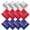 12PCS, variant on Red White and Blue Bandanas Bulk, Patriotic Paisley Bandana Pack, Red White Blue Bandana Set for Independence Day, Parade, Party, Cowboy Scarf, Headband, Neck Wrap Accessories