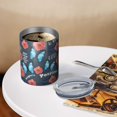 thumbnail image 3 of 12oz Coffee Tumblers Pioneer Flower Floral Print Pattern Stainless Steel Vacuum Insulated Travel Tumbler Coffee Cups Mug with Lid and Straw with Cleaning Brush for Cold & Hot Drinks, 3 of 5