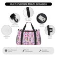 thumbnail image 4 of Fotbe Christmas Unicorns Bolsa de Viaje con Estampado, Bolsa de Fin de Semana para Mujer con Compartimento para Zapatos, Bolsa de Gimnasio con Bolsillo Húmedo, 4 of 7
