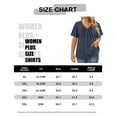 thumbnail image 3 of CASSIE LIZ Womens Tops Plus Size Summer V Neck Shirts Fashion Short Sleeve Flowy Tee Loose Fit Tunics Fall Pleated Blouses Casual Swing Pullovers Solid/Tie Dye/Floral (XL-5XL), 3 of 3