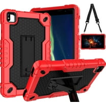 FIEWESEY Case for FOXX P8/ V8/ T8 Pro 8 inch Tablets Hybrid Shockproof Firendly Case Built in Kickstand Shoulder Strap for FOXX P8/ V8/ T8 Pro 8 inch Tablets (Red/Black)