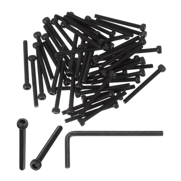 M4 x 40mm Hex Socket Head Screws Cap Bolt, 50 Pack 12.9 Grade Carbon Steel Hexagon Socket Screw  with Hex Wrenches