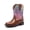 BROWN/MULTI, variant on Toddler Little Boys Girls Cowboy Boots Kids Western Square Toe Riding Mid Calf Boots