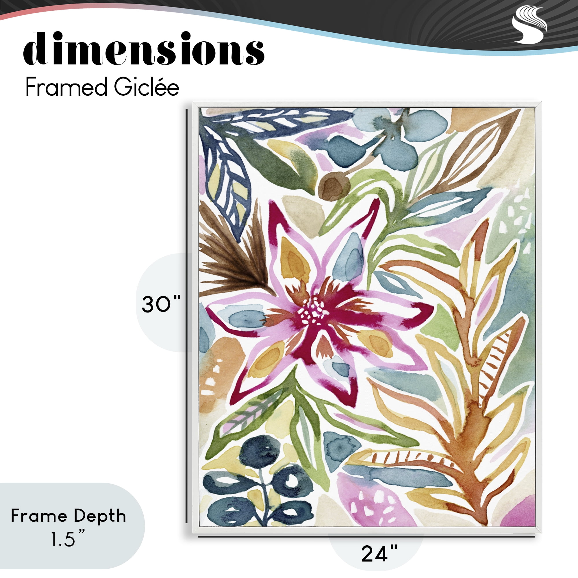 Stupell Industries Vibrant Garden Impressions White Framed Giclee Art, design by Lisa Nohren