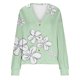 thumbnail image 5 of Cárdigan informal para mujer, chaqueta con botones estampados, abrigo de moda, blusa de poliéster para mujer, 5 of 5