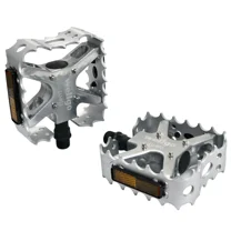 Wellgo Old school BMX MTB Bear Trap 9/16" Bicycle Pedals , Silver, WE3031