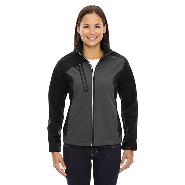 Soft Shell Terrain Colorblock para mujer Extremo norte con estampado en relieve BLACK SILK 2XL