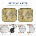thumbnail image 5 of Kdxio Vintage World Map Print 2-Piece Sun Shade Front Windshield - Foldable Car Front Window Sunshades For Most Sedans Suv Truck, 5 of 6