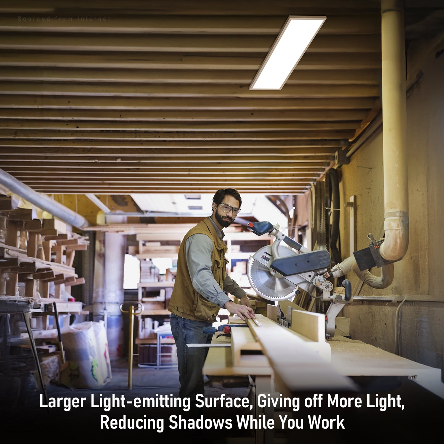 4 Pack 1x4FT LED Flat Panel Light, , 3500K/4000K/5000K Selectable, 30W/40W/46W, 5%-100% Dimmable, 4600LM Built-in Driver Ceiling Light