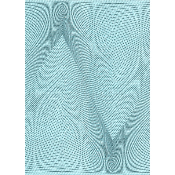 Ahgly Company Indoor Rectangle Patterned Electric Blue Area Rugs, 8' x 12'
