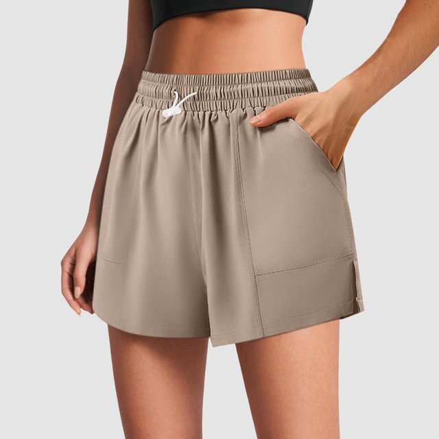 WILLBEST Pantalons pour Femmes Shorts pour Femmes avec Poches Shorts d'Été Décontractés pour Femmes Taille Décontractée Légers Ajustables Nœud Papillon Pantalons de Randonnée pour Femmes