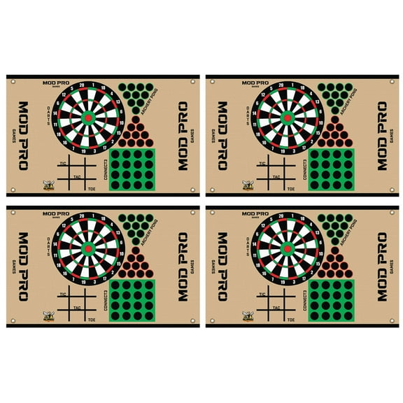 Morrell Yellow Jacket MOD Pro Games Wrap Archery Pong Bullseye, 4 Pack, Tan