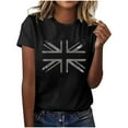 thumbnail image 2 of Otvok Women's New Short-Sleeved Crew-Neck Pullover Casual Independence Day Printed T-Shirt Tops, 2 of 6
