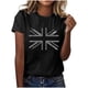thumbnail image 1 of Camisetas de Verano de Manga Corta de las Mujeres Nuevo Suéter de Cuello de Tripulación, Top de Fiesta Impreso Casual para la Primavera, 1 of 4