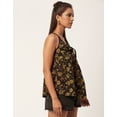 thumbnail image 2 of Moomaya Printed Cinched Waist Viscose Top, Sleeveless Tunic Top, 2 of 8