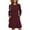 Burgundy red, variant on TEMOFON Sweater Dresses for Women 2025 Knit Dresses Long Sleeve Dress Casual Fall Winter Round Neck A Line Dress with Pockets