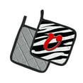 thumbnail image 2 of Carolines Treasures CJ1024-UPTHD Letter U Initial Monogram - Zebra Red Pair of Pot Holders, 7.5HX7.5W, multicolor, 2 of 2