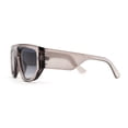 thumbnail image 4 of Womens Minimal Flat Top Thick Plastic Racer Sunglasses Grey Smoke, 4 of 4