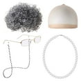 thumbnail image 1 of Kids Granny Old Lady School Play Dress Up Wig Accessory Set, 1 of 4