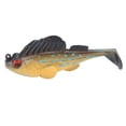 thumbnail image 1 of Señuelo de pesca suave con cola de paleta para correr profundo, cebo falso suave con fondo anticolgante de 75mm/13g (punto azul negro), 1 of 10