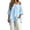 Light Blue, variant on Asymmetric Hem Cold Shoulder Tops For Women Bat 3/4 Sleeve Blouse Solid Color Casual Spring Summer Daily Shirt Flowy Layered Hem Pullover Outfits Tops Black L