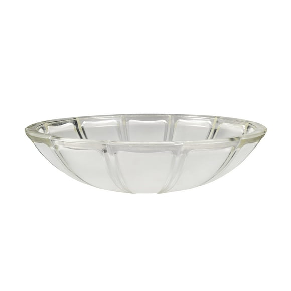 Aspen Creative 23508-01 Clear&Sandblasted/2 Tone Replacement Glass Shade for Medium Base Socket Torchiere Lamp, Swag Lamp,Pendant,1 Light Wall Sconce & Island Fixture.11-7/8"" Diameter x 3-1/8"" High.
