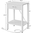 thumbnail image 3 of Set of 2 End Table , Narrow Side Table  Ports and Outlets, Nightstands with 2-Tier Storage Shelves, Sofa Table for Small Space Living Room Bedroom, 3 of 9