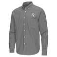 thumbnail image 2 of Men's Antigua Black Kansas City Royals Ellis Woven Tri-Blend Button-Down Shirt, 2 of 3