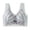 Light Blue, variant on Gymayou Women Seamless Lace Beautiful Back Bralette Fixed Cup Comfort Bra Supportive Wireless Lift Bra Black 2XL