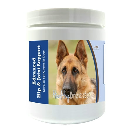 Healthy Breeds German Shepherd Advanced Hip & Joint Support Level III Soft Chews for Dogs 120 Count