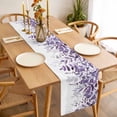 thumbnail image 3 of Table Runner 72 Inches Long for Kitchen Dining, Purple Leaves Dresser Scarf Farmhouse, Dining Table Decorations for Wedding/Parties, Summer Botanical 18 x 72 In, 3 of 8