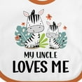 thumbnail image 4 of Inktastic Zebra My Uncle Loves Me Boys or Girls Baby Bib, 4 of 4