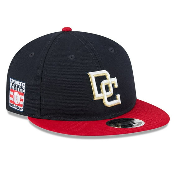 Men's New Era Navy/Red Washington Nationals Baseball Hall of Fame Retro Crown 9FIFTY Adjustable Hat